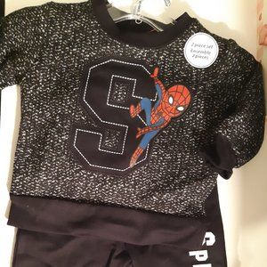2 pc baby boy Spider Man sweat suit